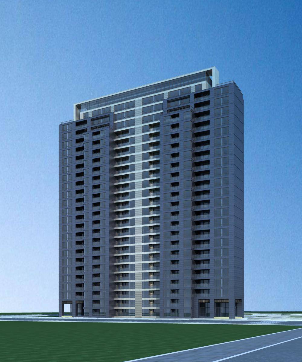 现代高层住宅楼