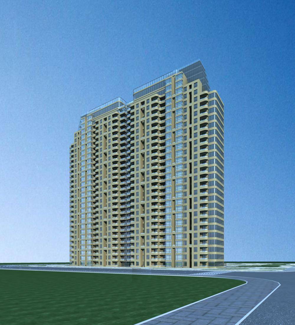 现代高层住宅楼