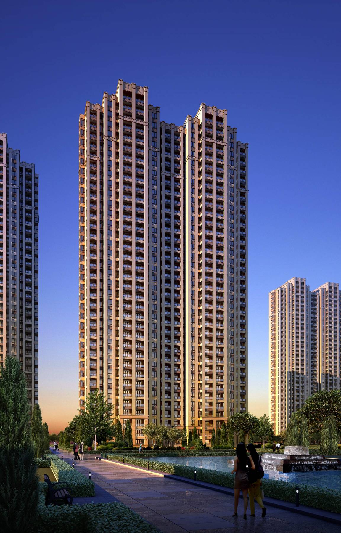 简欧风格高层住宅楼