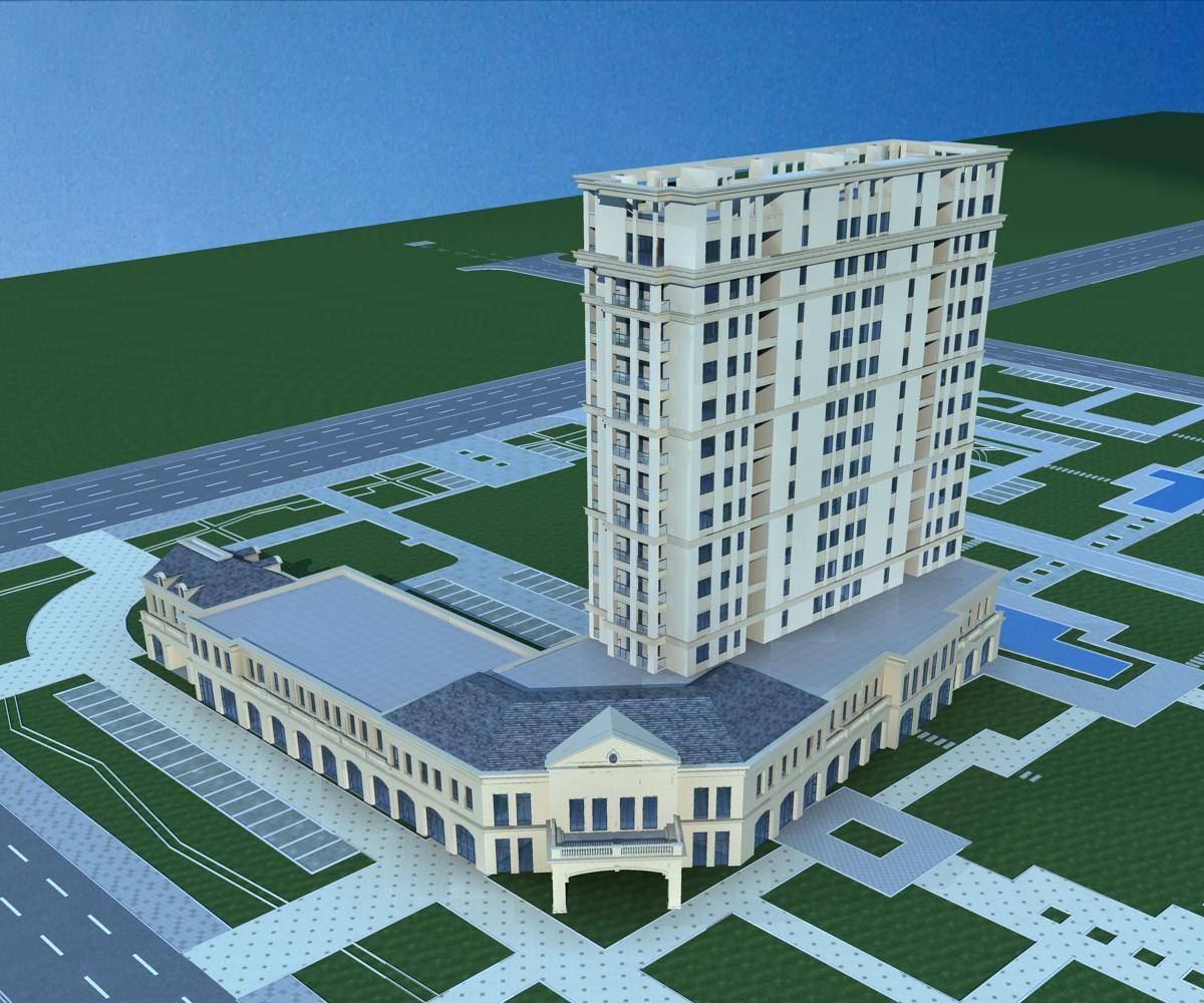欧式商业住宅楼
