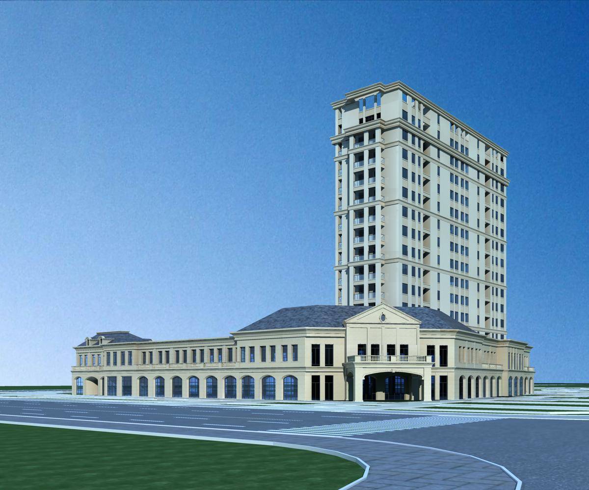 欧式商业住宅楼