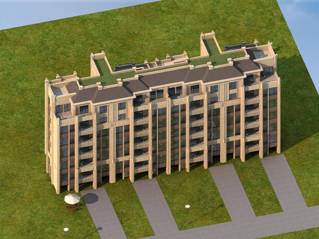 新古典风格多层住宅楼