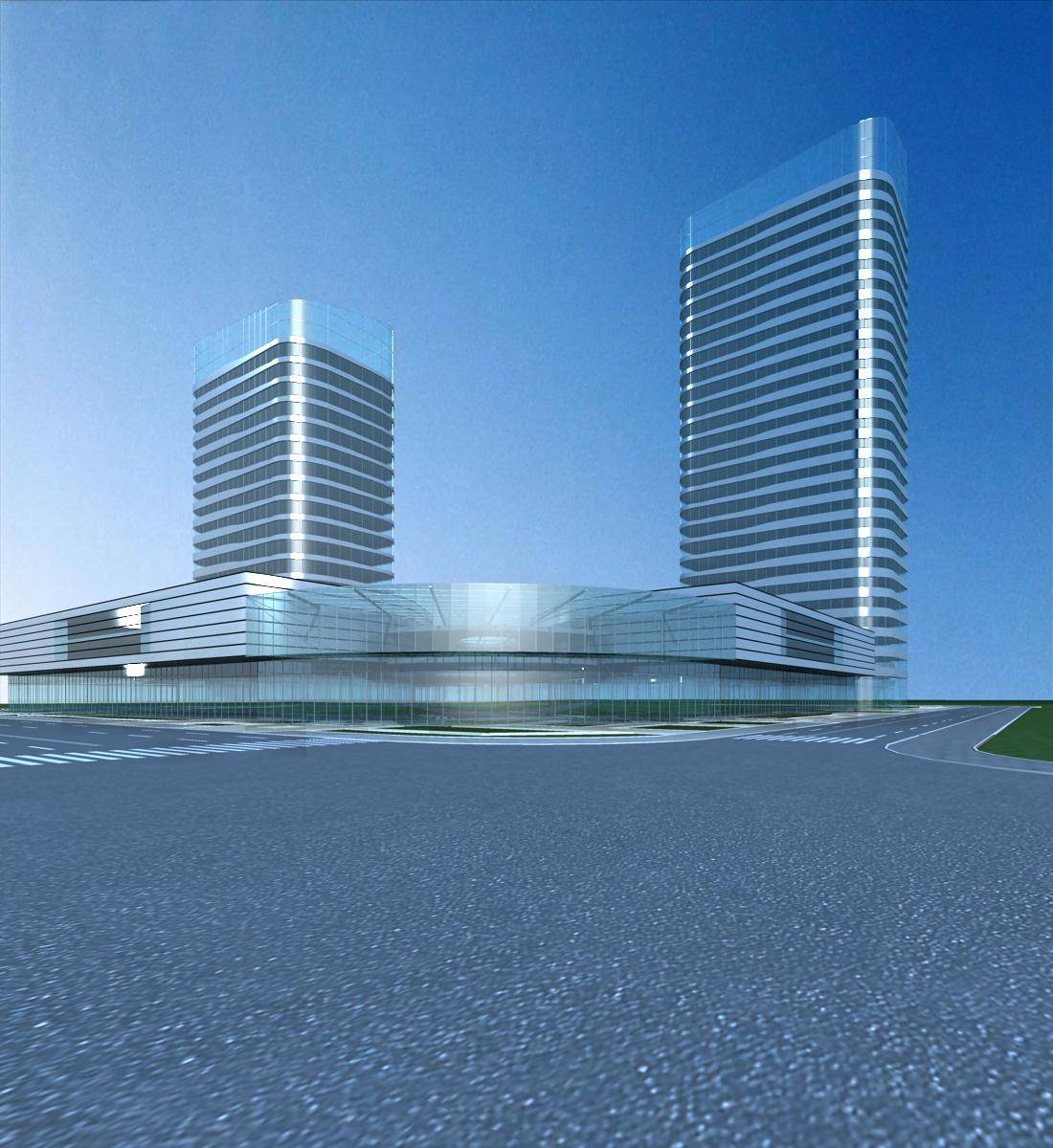 现代高层商业办公楼