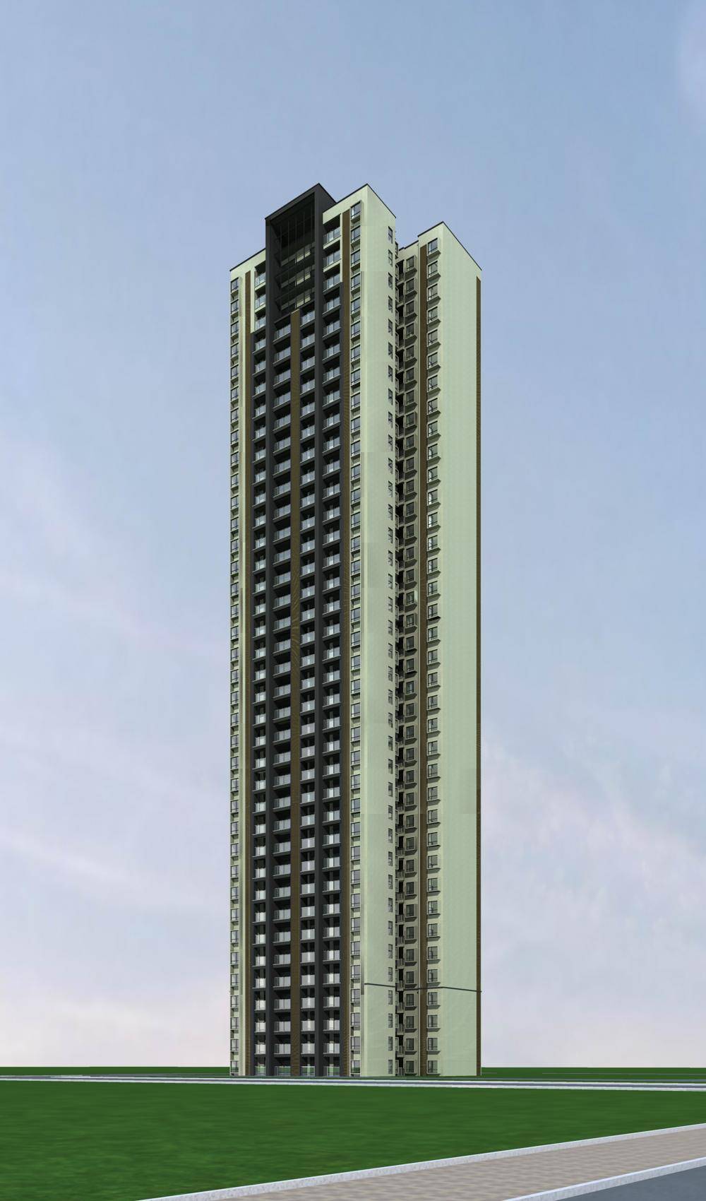 现代高层住宅楼