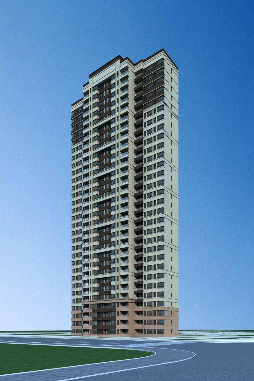 简欧风格高层住宅楼