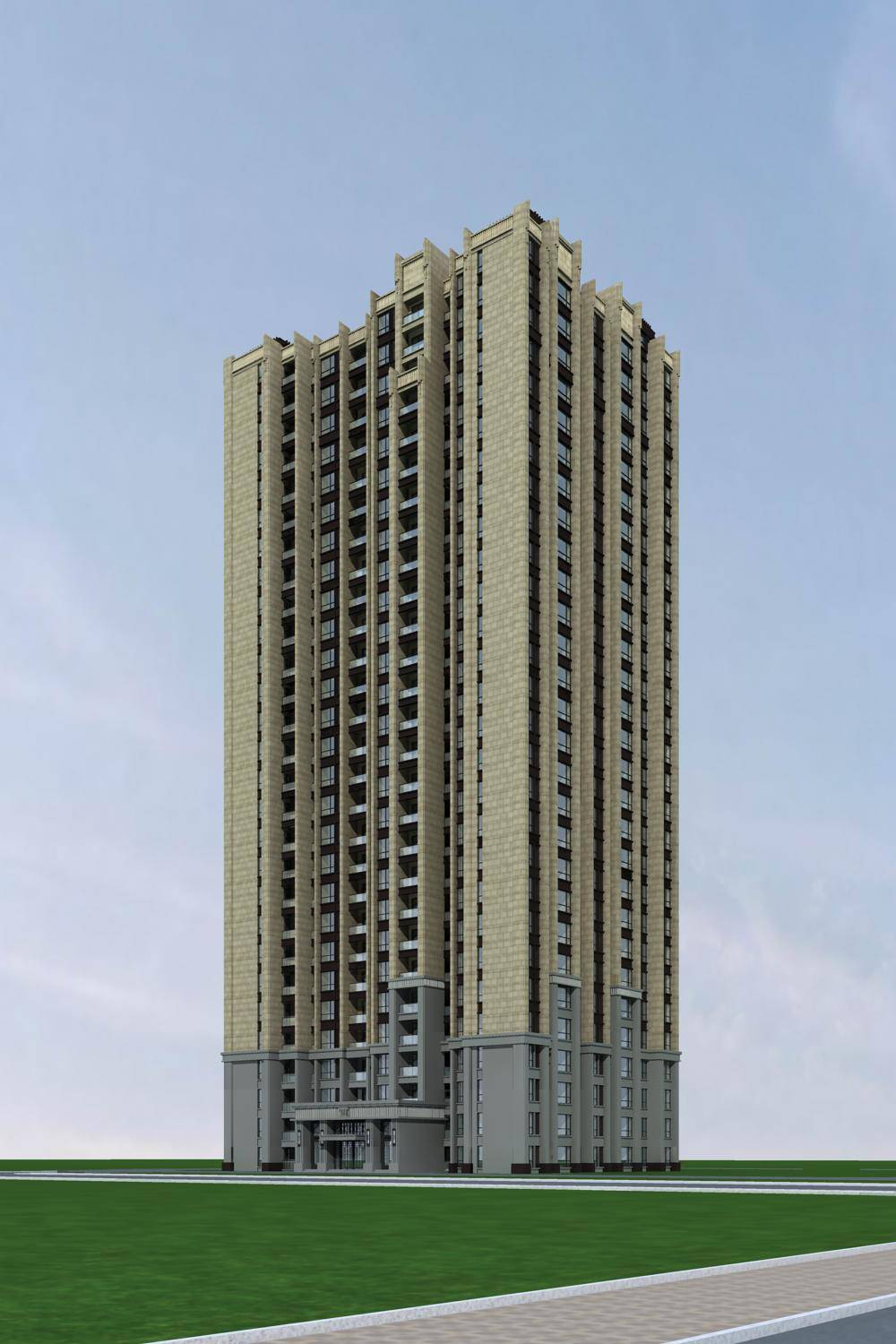 新古典风格高层住宅楼
