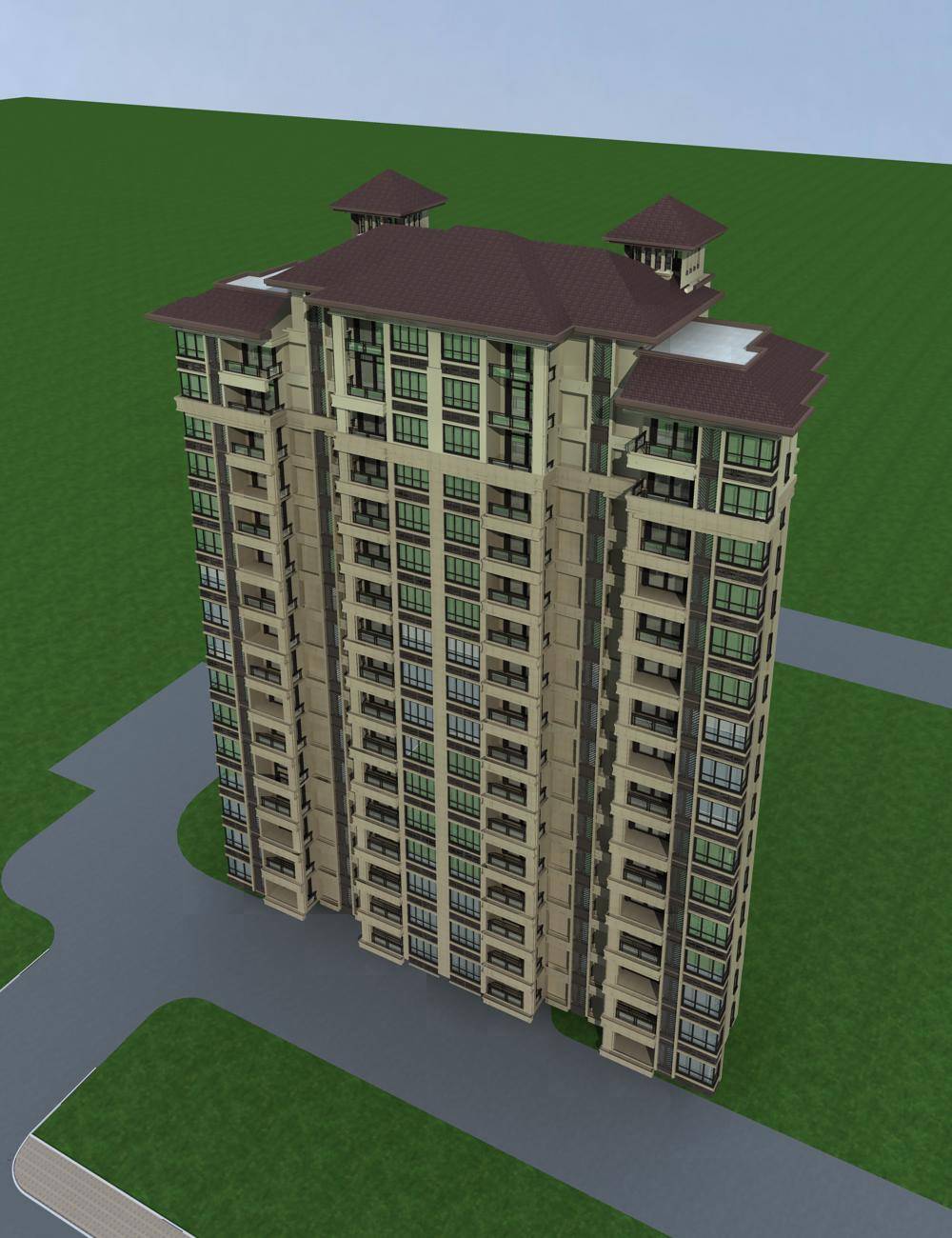 欧式高层住宅楼