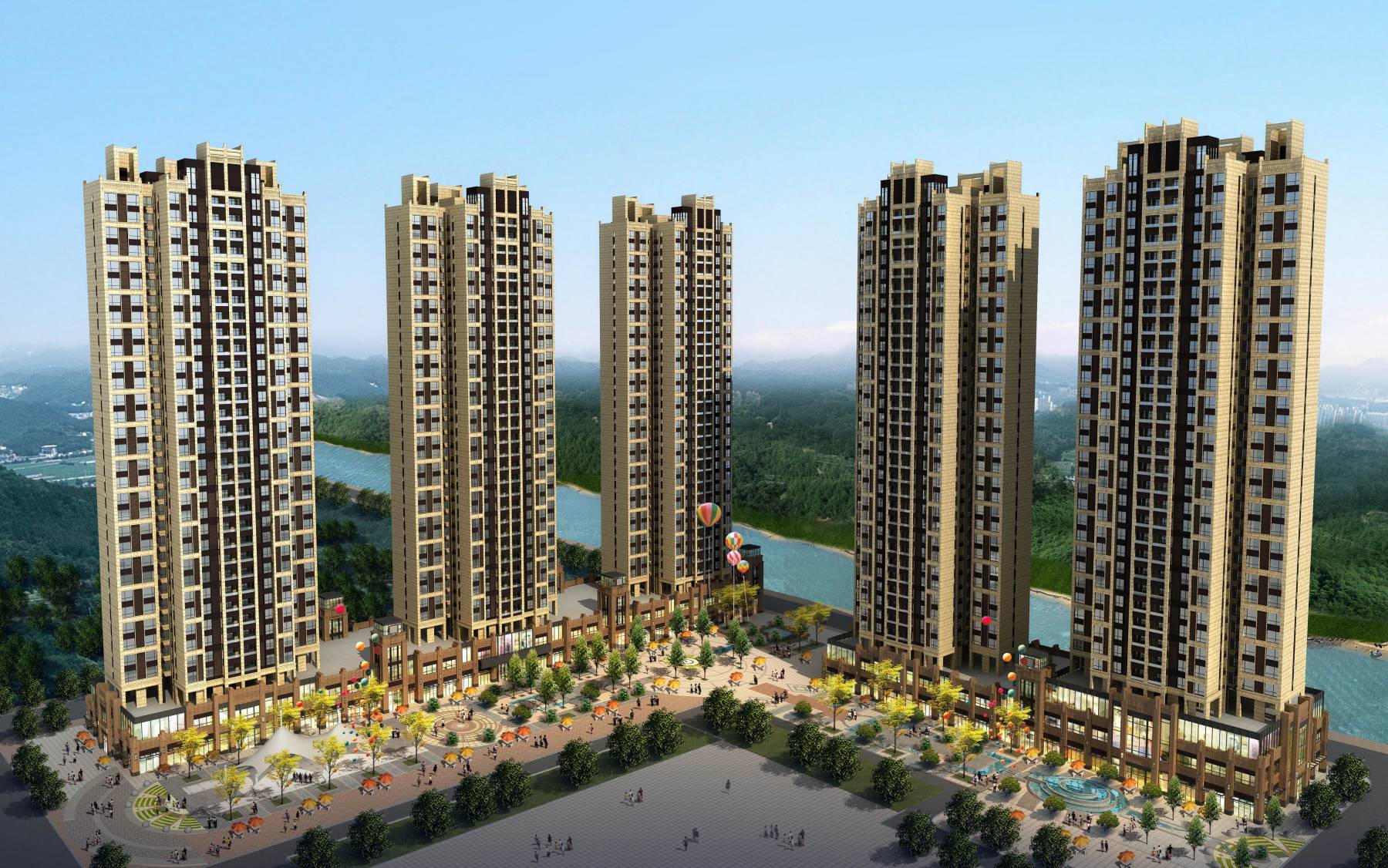 简欧风格商业住宅小区