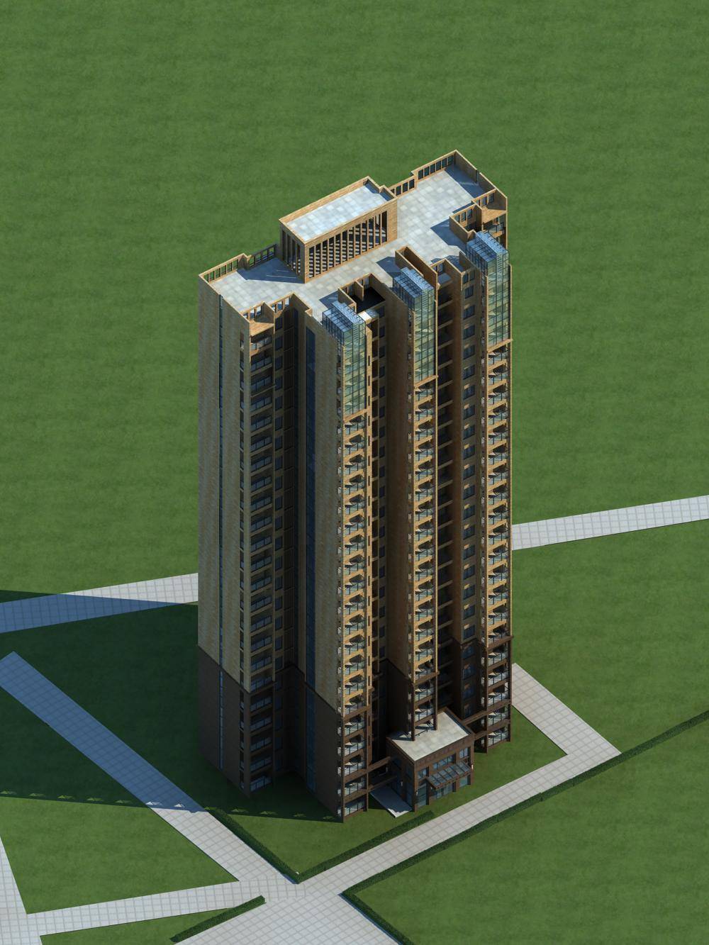 简欧风格高层住宅楼
