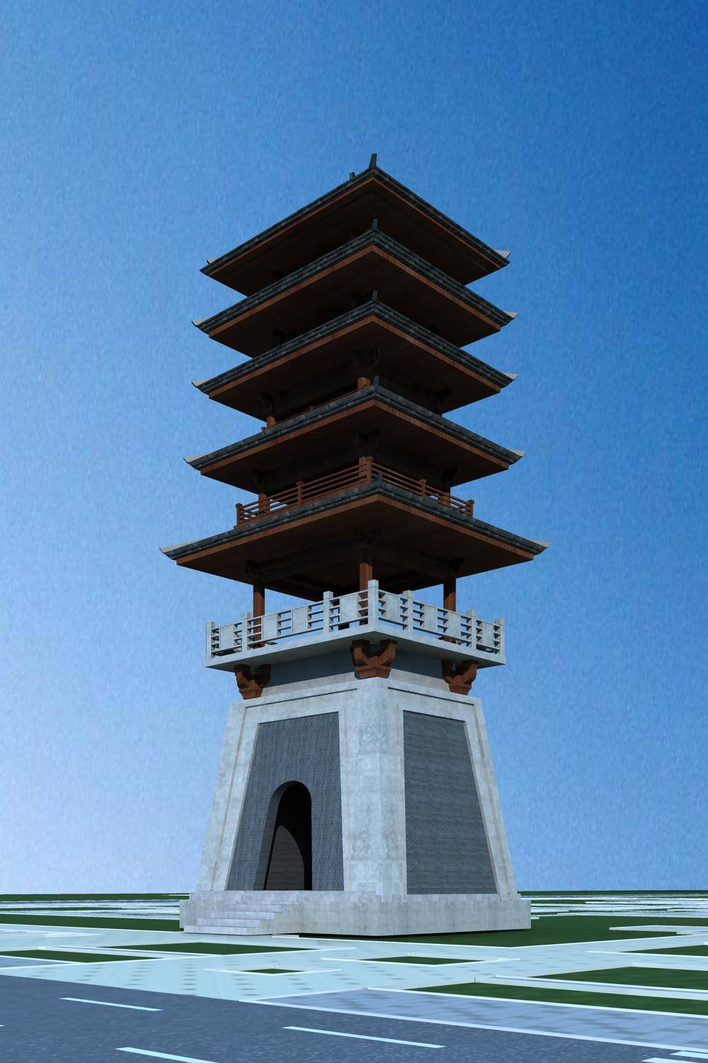 中式塔