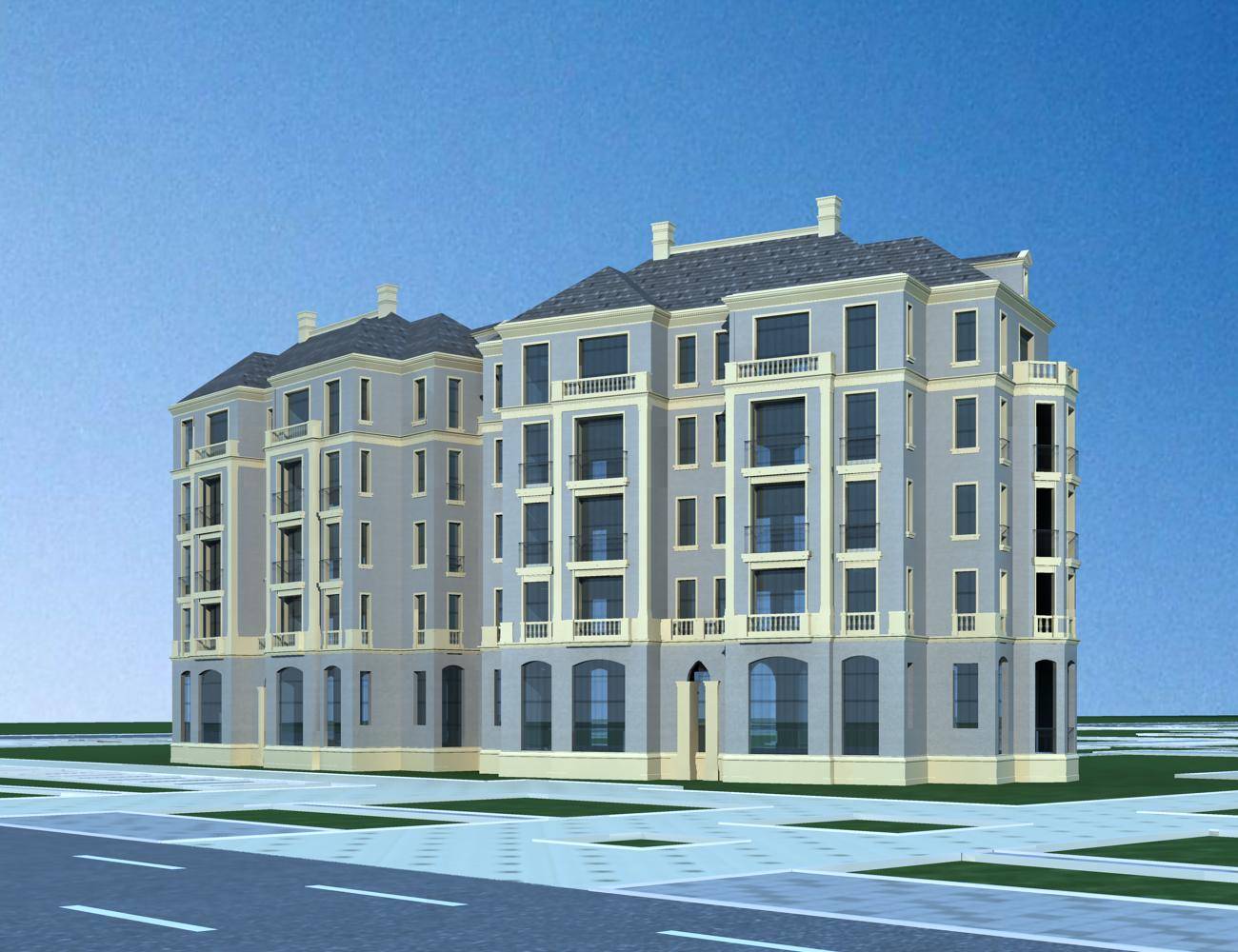 欧式多层住宅楼