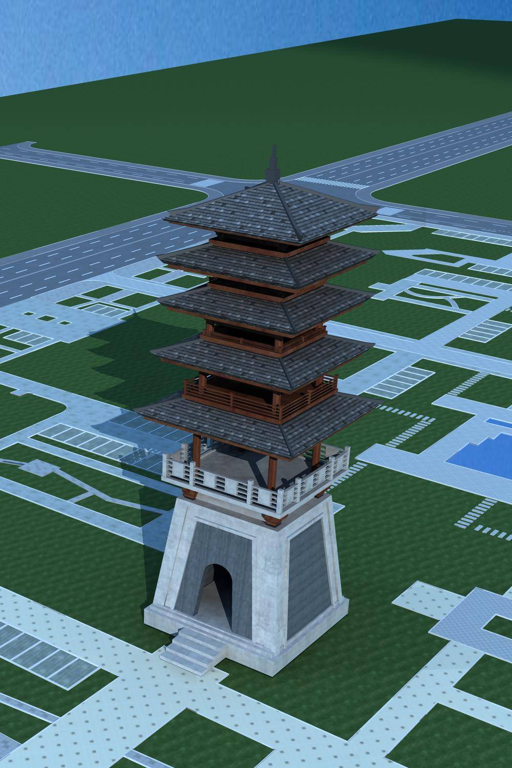 中式塔
