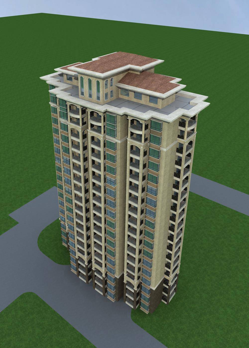 欧式高层住宅楼