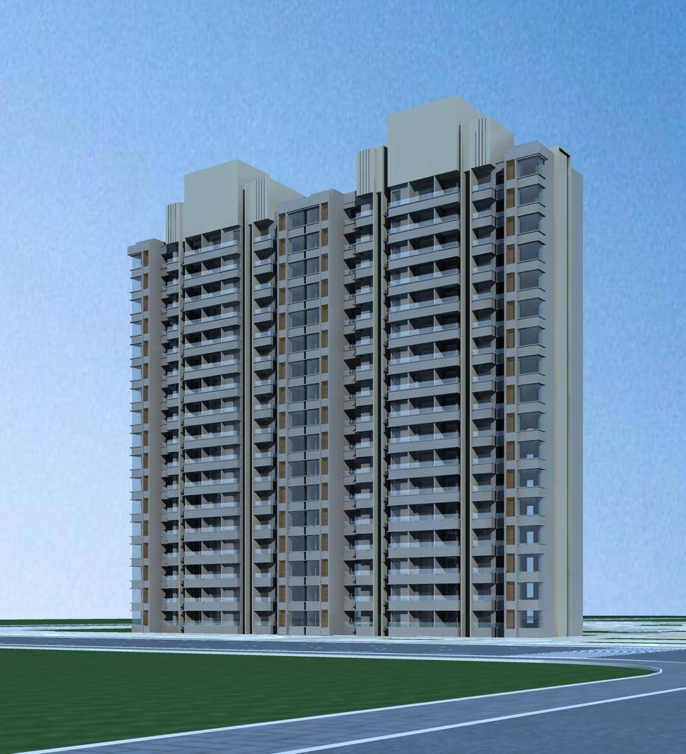 现代高层住宅楼