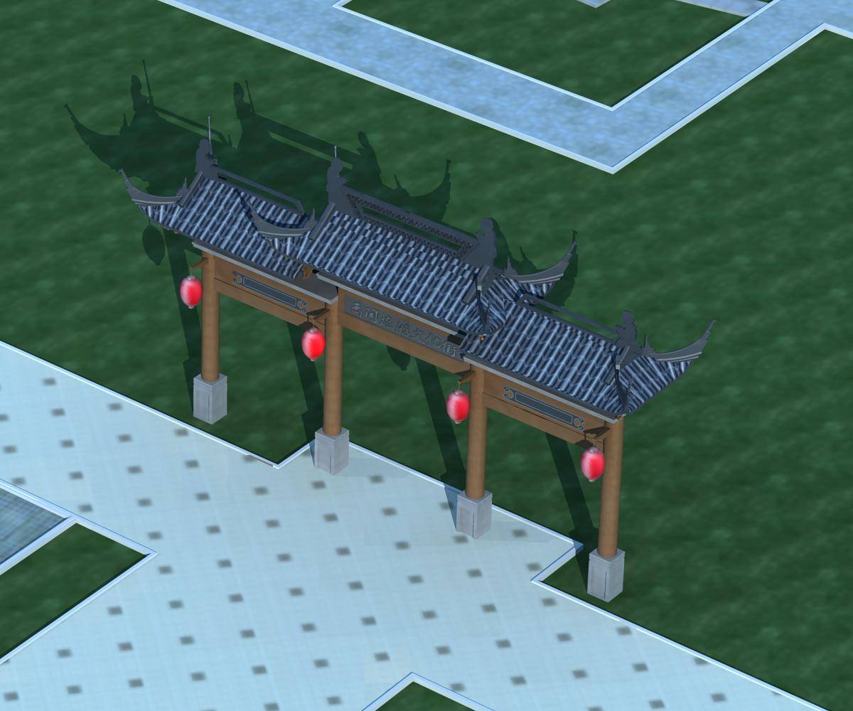 中式大门--牌坊