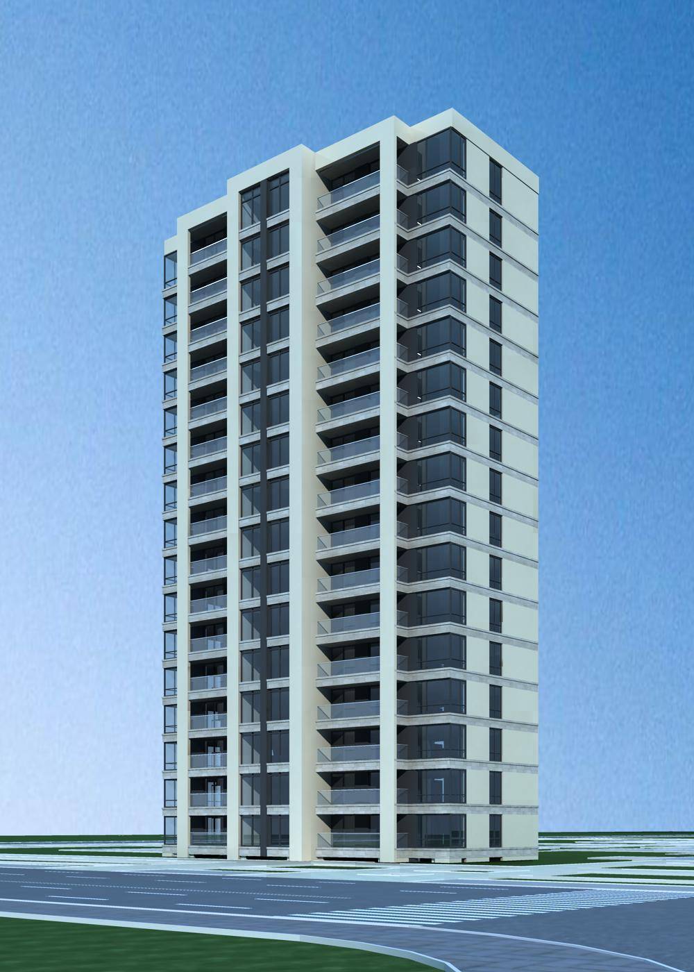 现代高层住宅楼