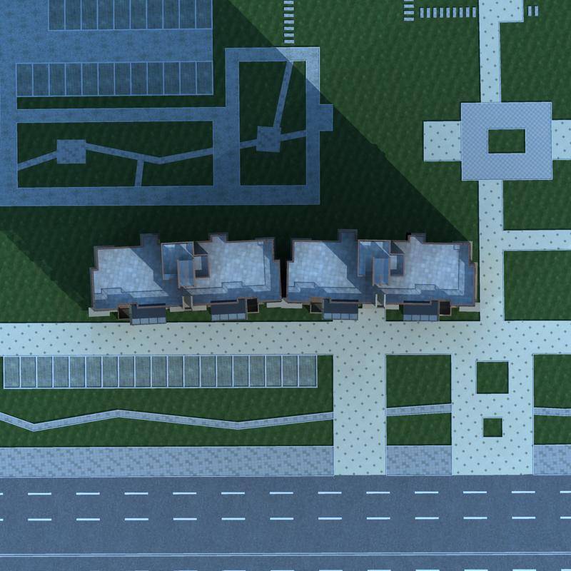 现代高层住宅楼