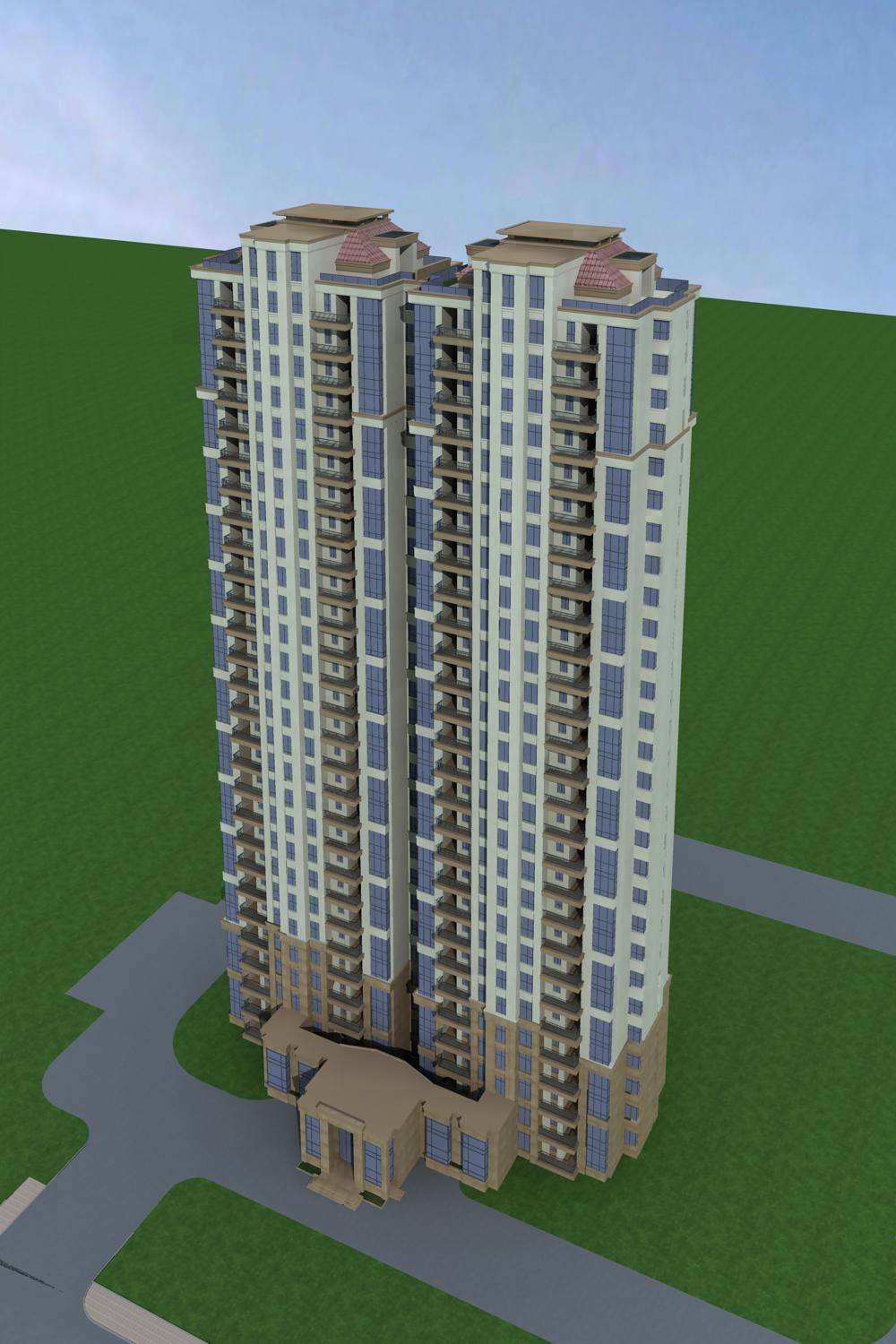 简欧风格高层住宅楼