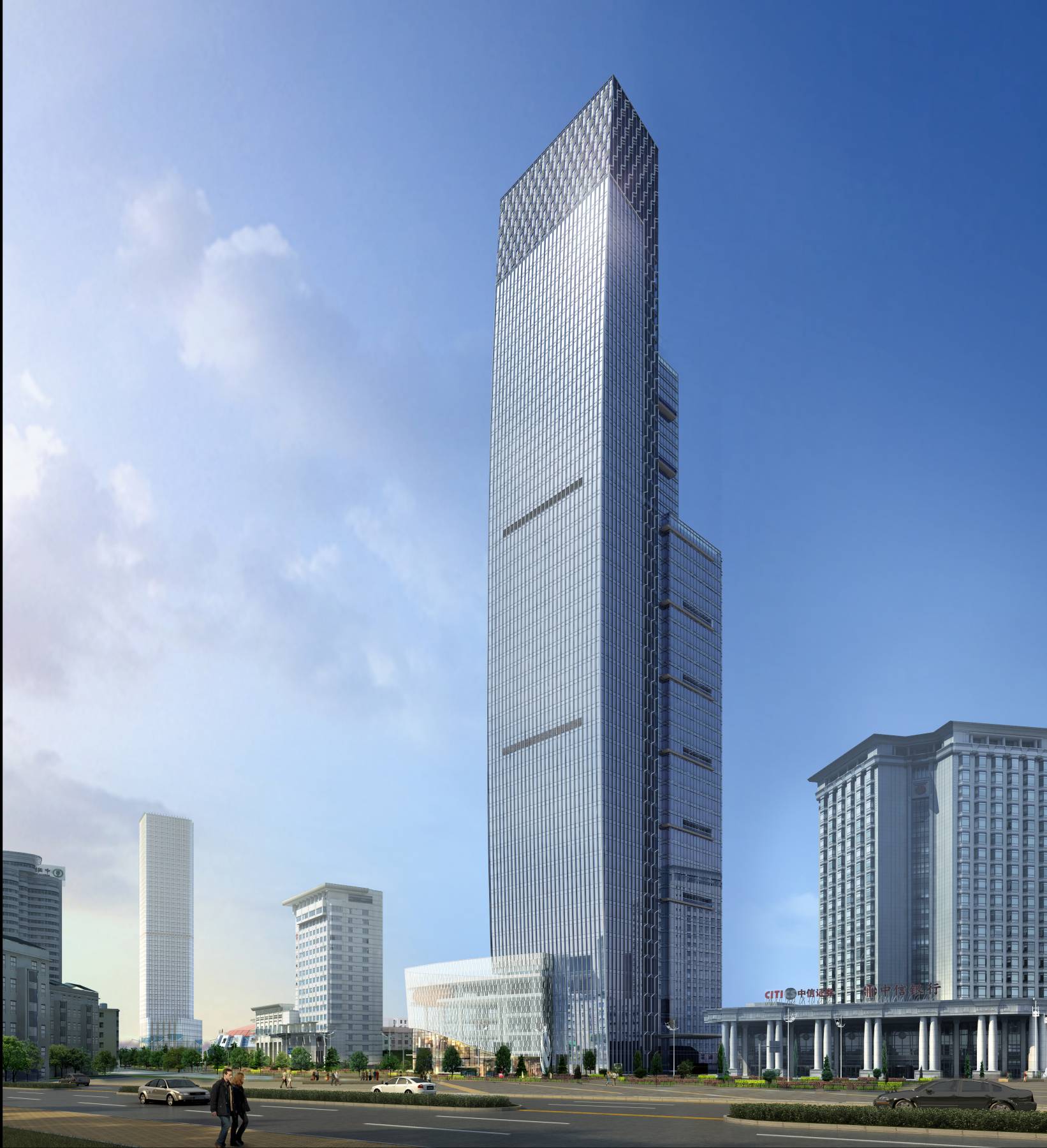 现代超高层商业办公楼3dmax模型下载