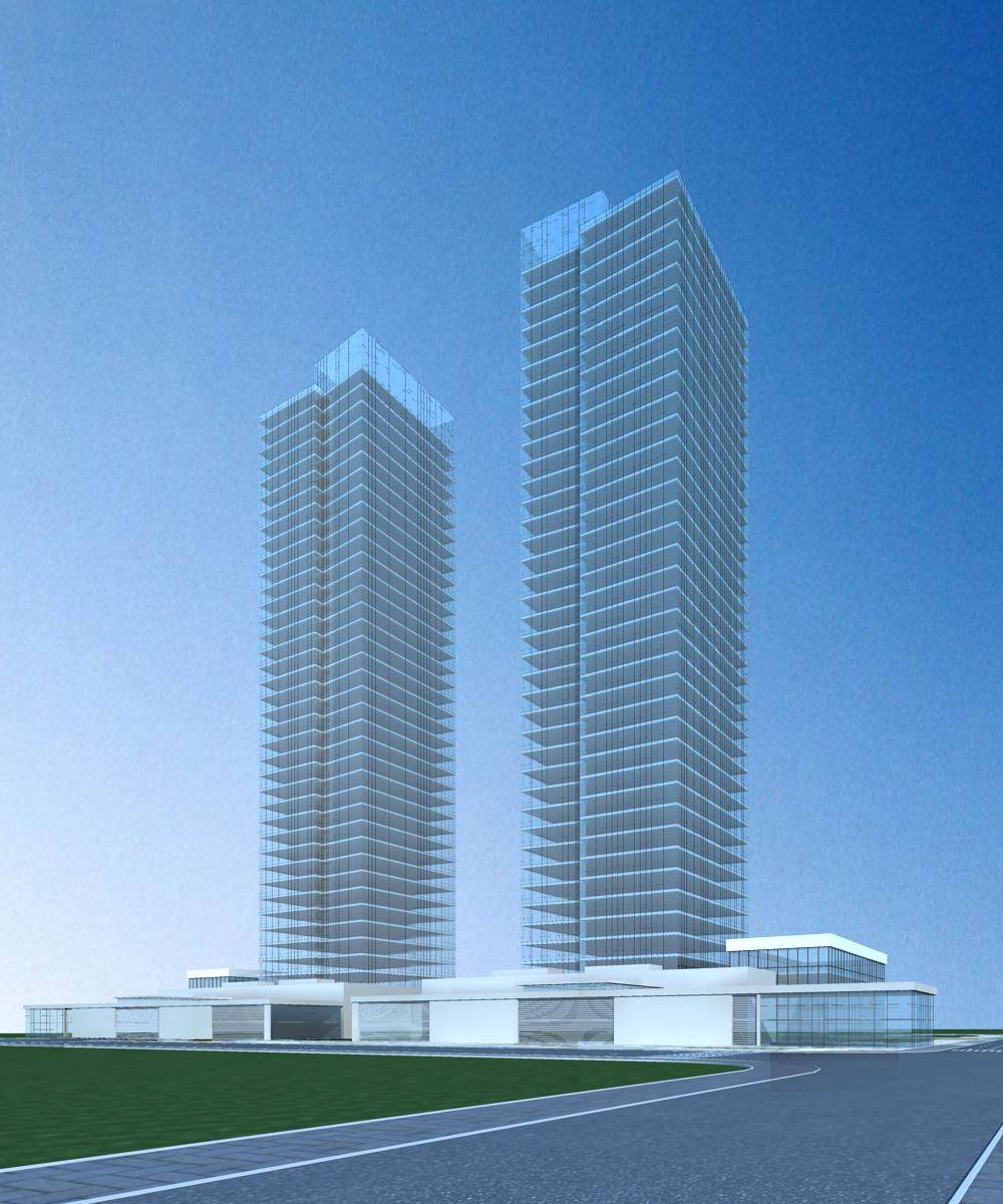 现代高层商业办公楼
