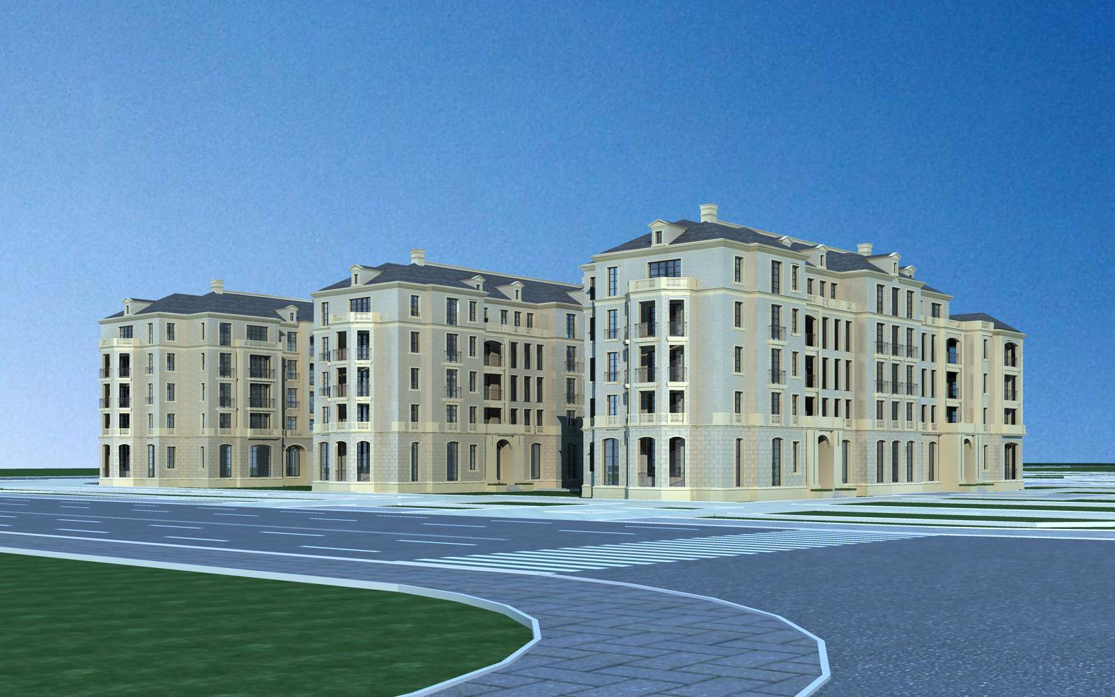 欧式多层住宅楼