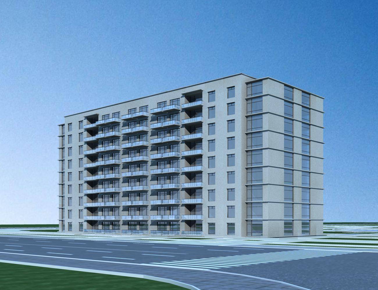 现代小高层住宅楼
