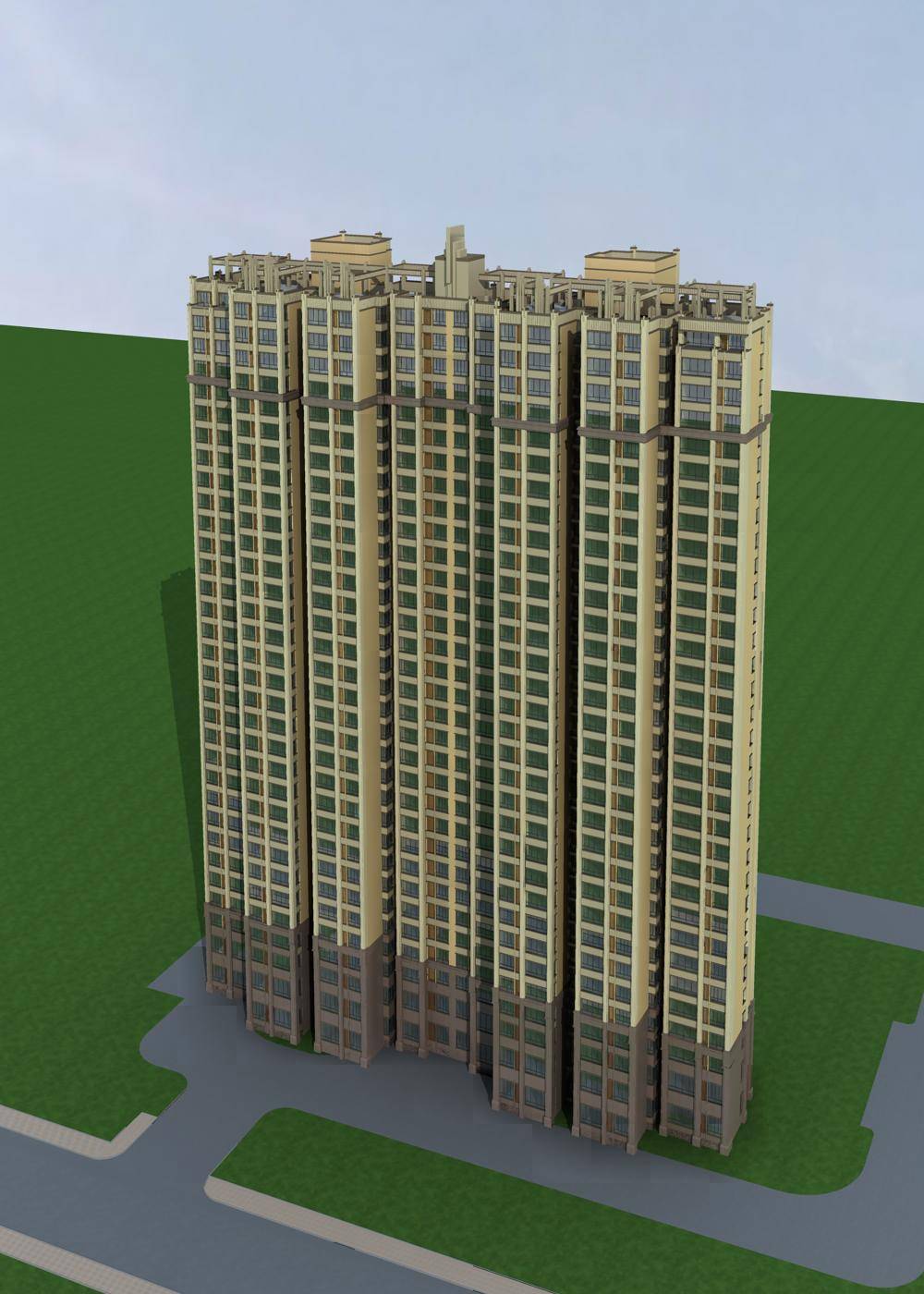 简欧风格高层住宅楼