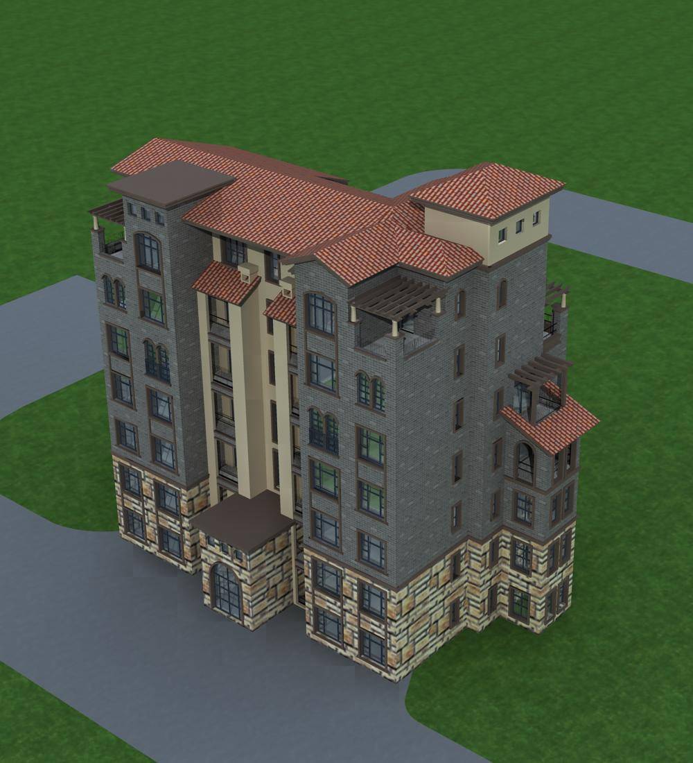 欧式多层住宅楼