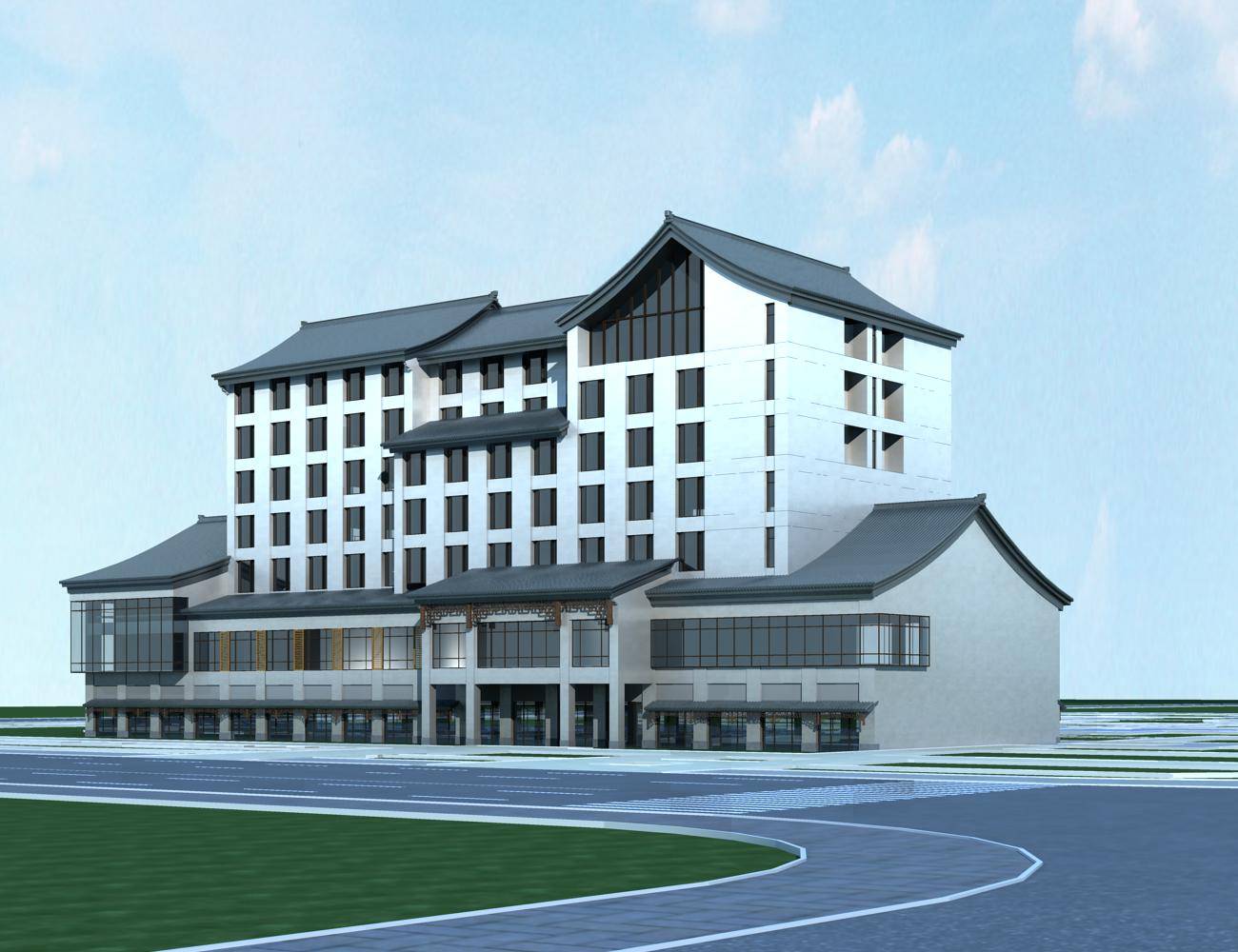 中式酒店|空间|建筑设计|limangjin - 原创作品 - 站酷 (ZCOOL)