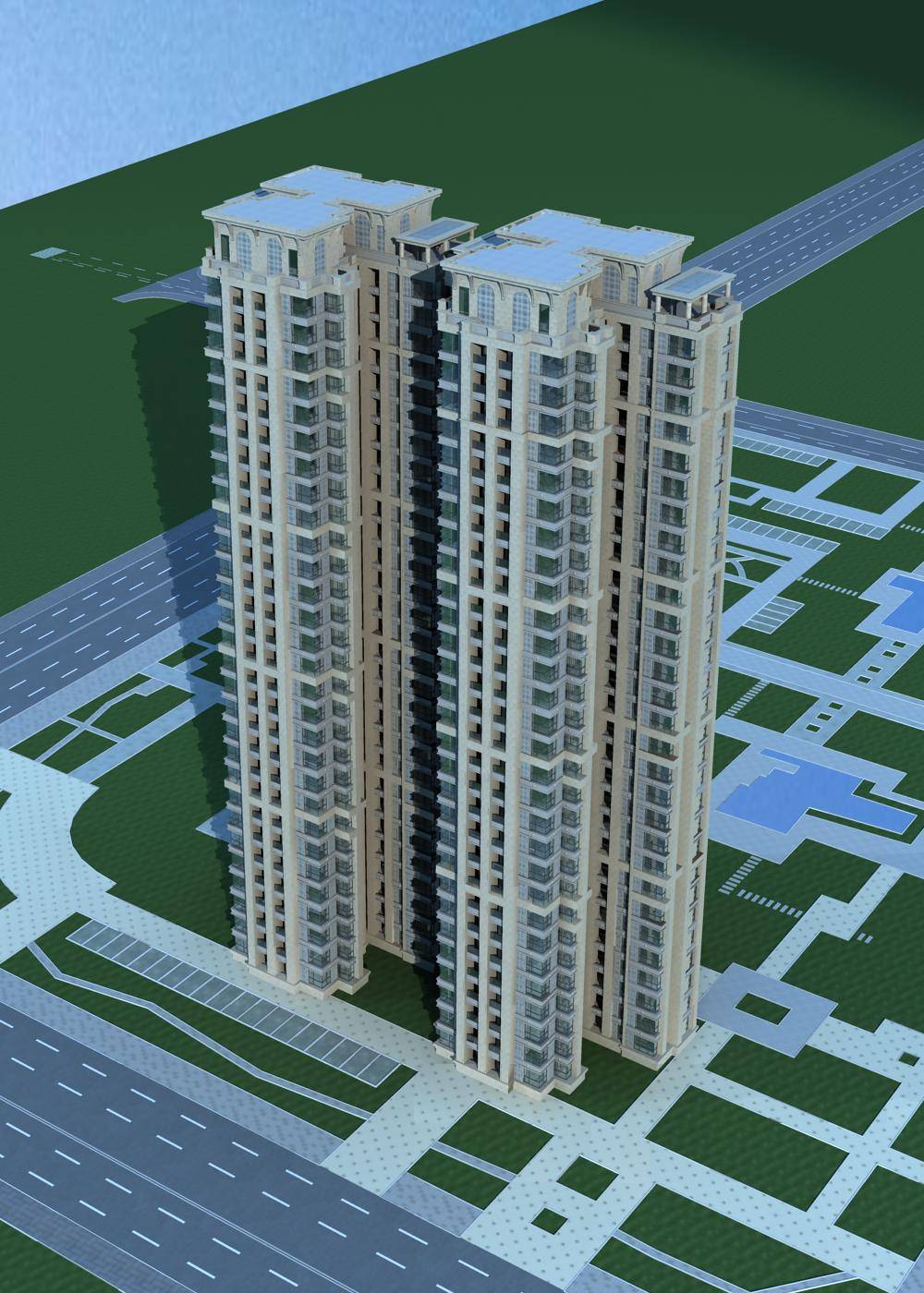 欧式高层住宅楼