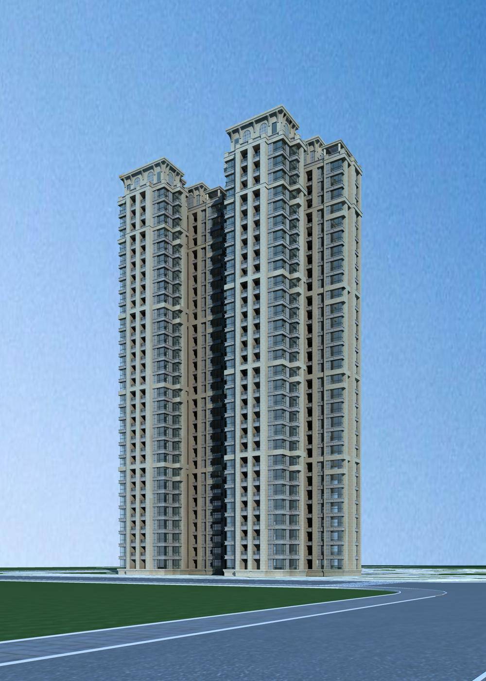 欧式高层住宅楼