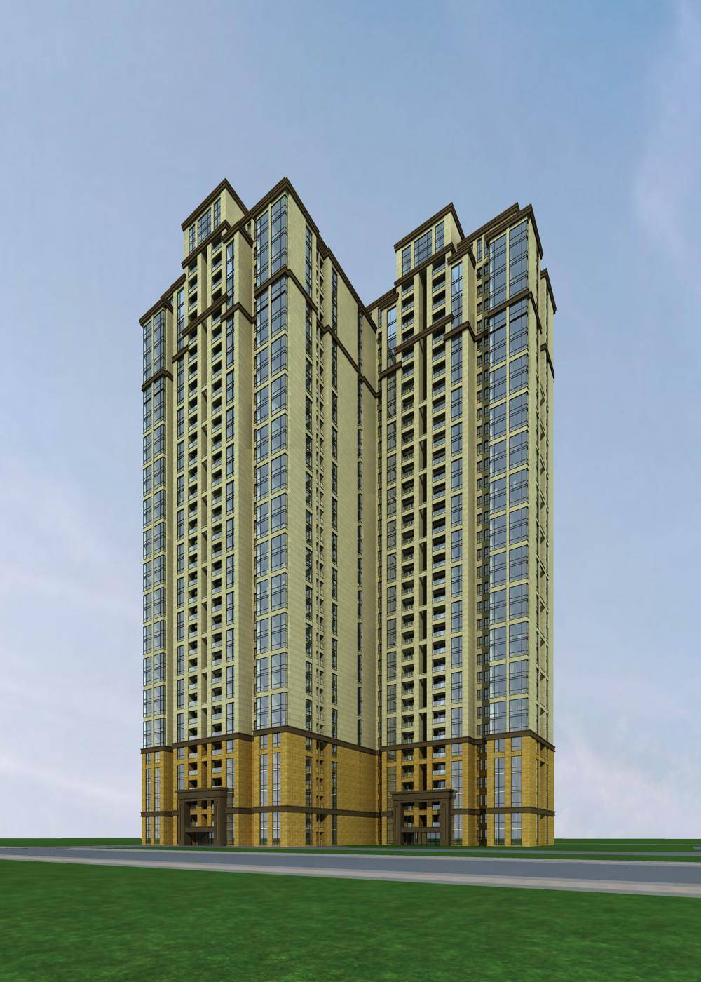 简欧风格高层住宅楼