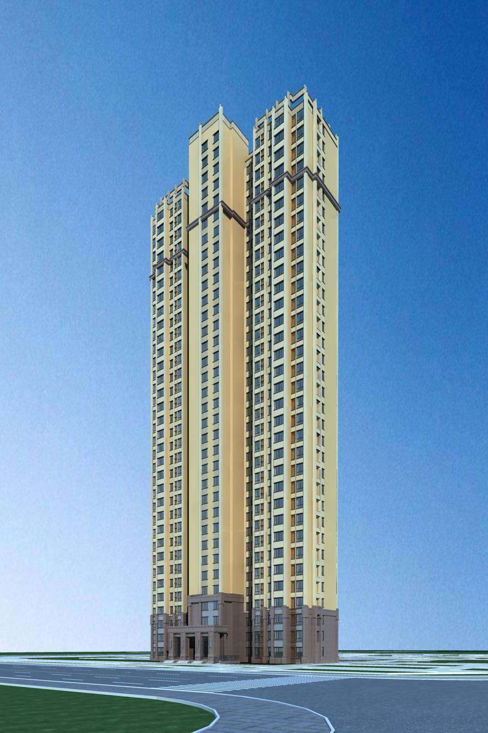 简欧风格高层住宅楼