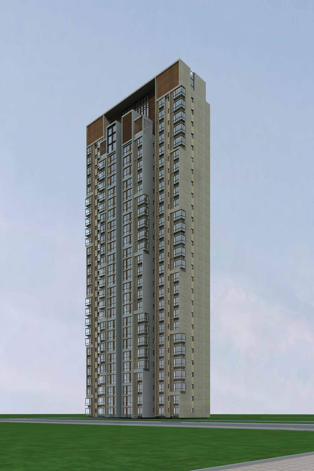 现代高层住宅楼