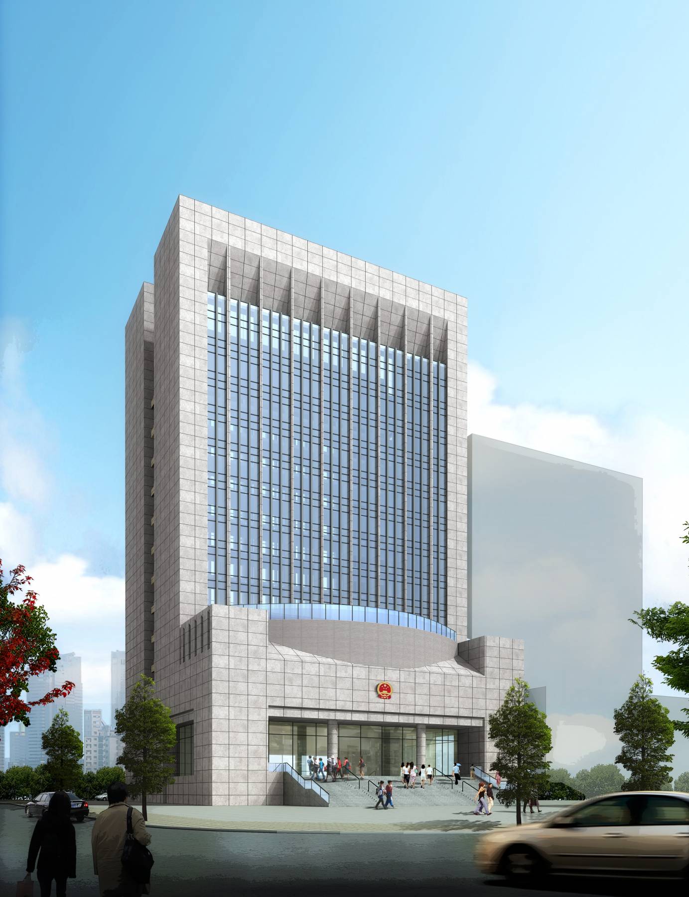 现代行政办公楼3dmax 模型下载-光辉城市