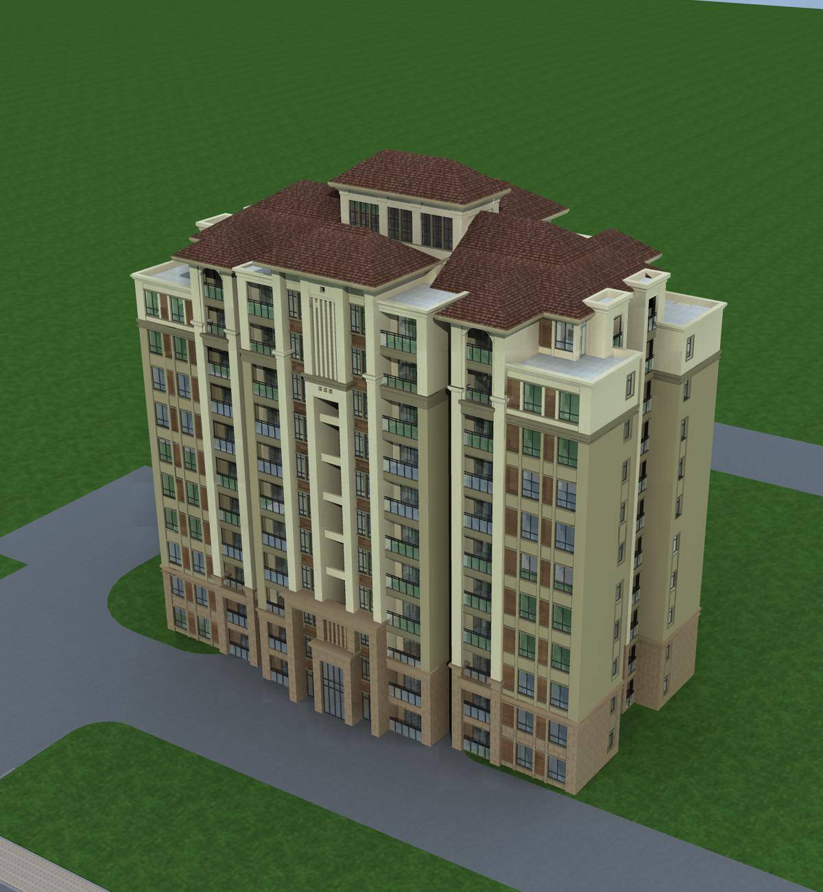 欧式高层住宅楼
