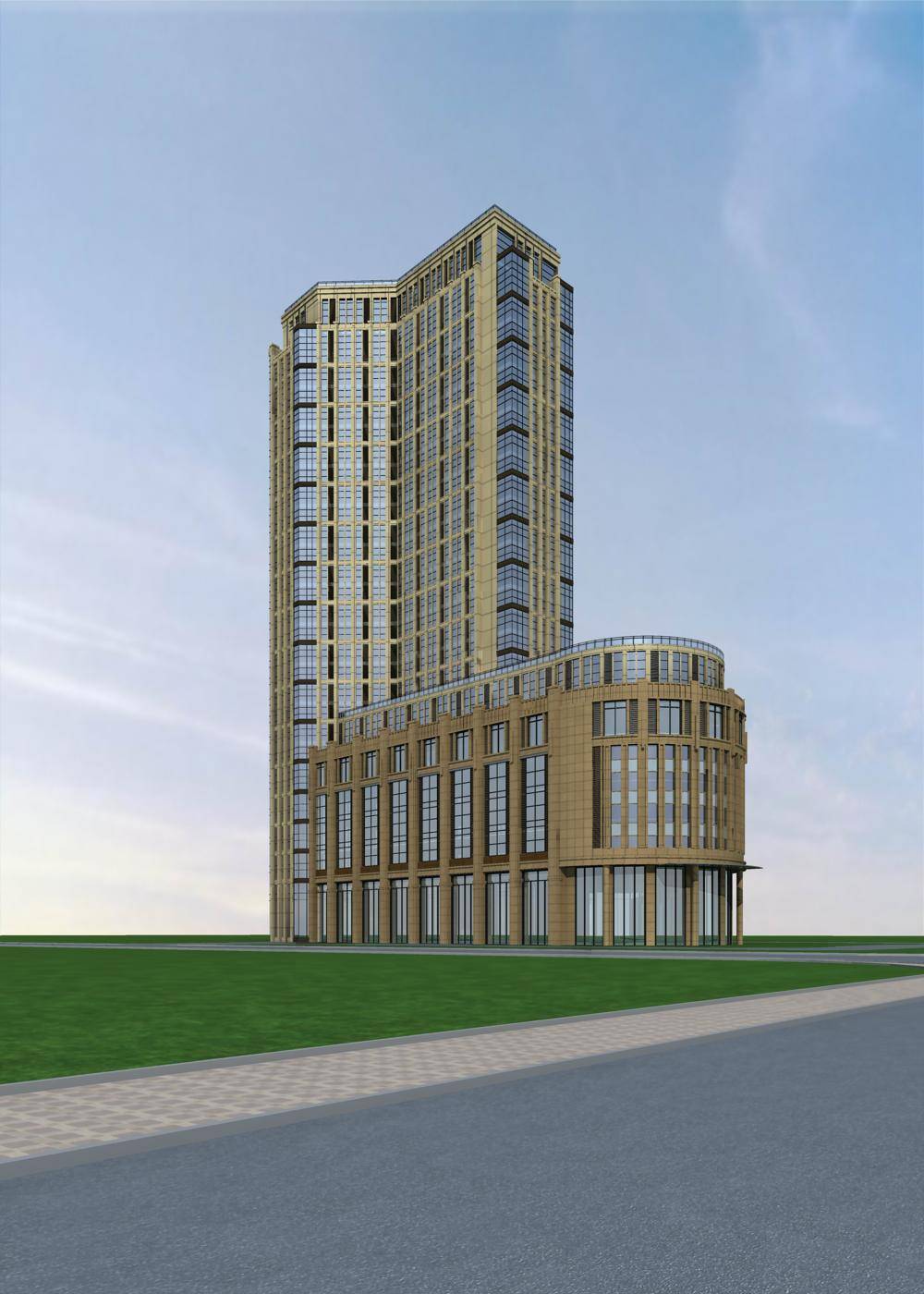 简欧风格商业住宅楼