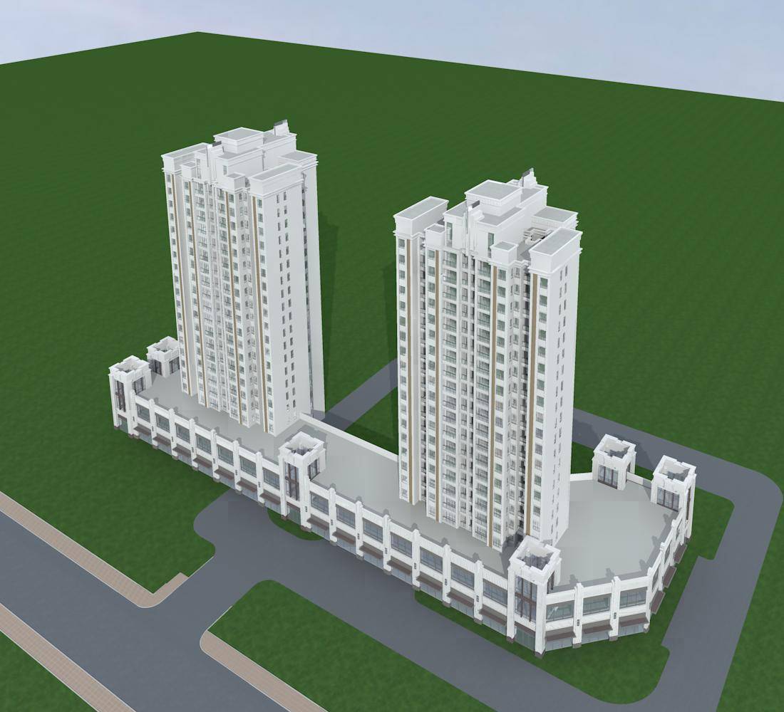 欧式高层商业住宅楼