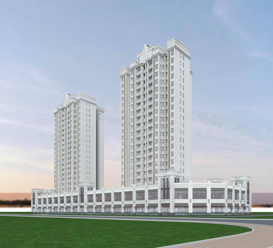 欧式高层商业住宅楼