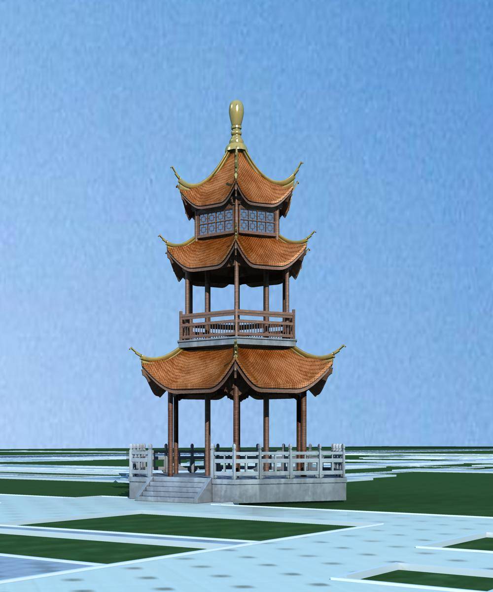 中式景观塔