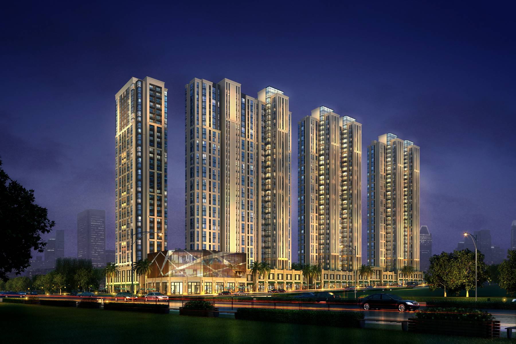 简欧风格商业住宅小区