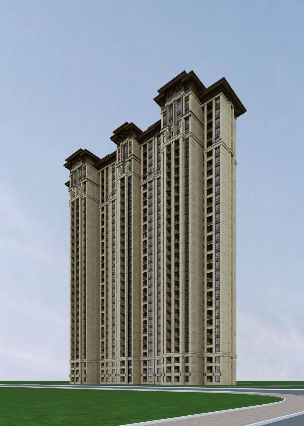 简欧风格高层住宅楼