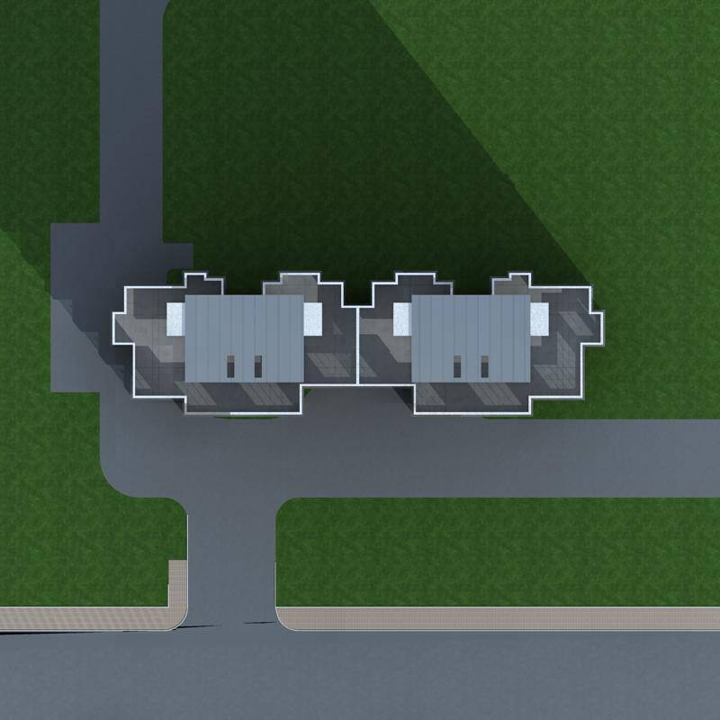 现代高层住宅楼