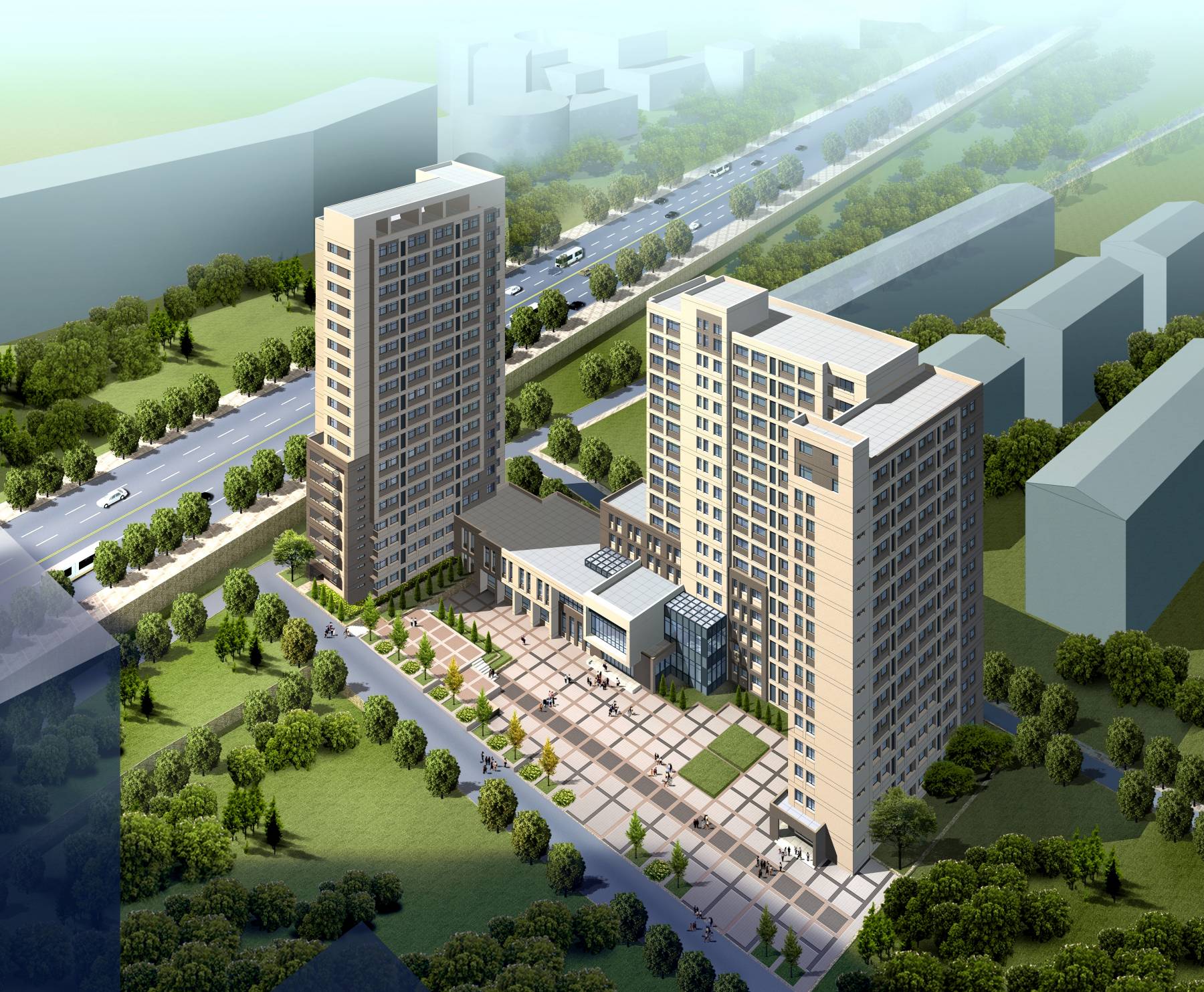 现代高层住宅公寓方案一