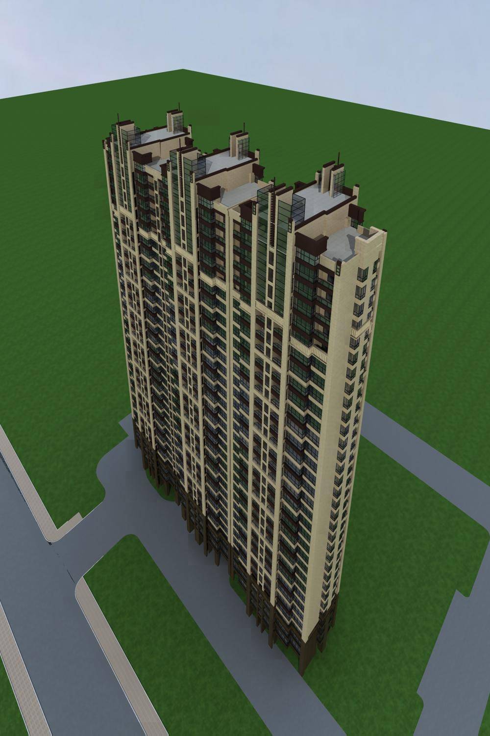 简欧风格高层住宅楼