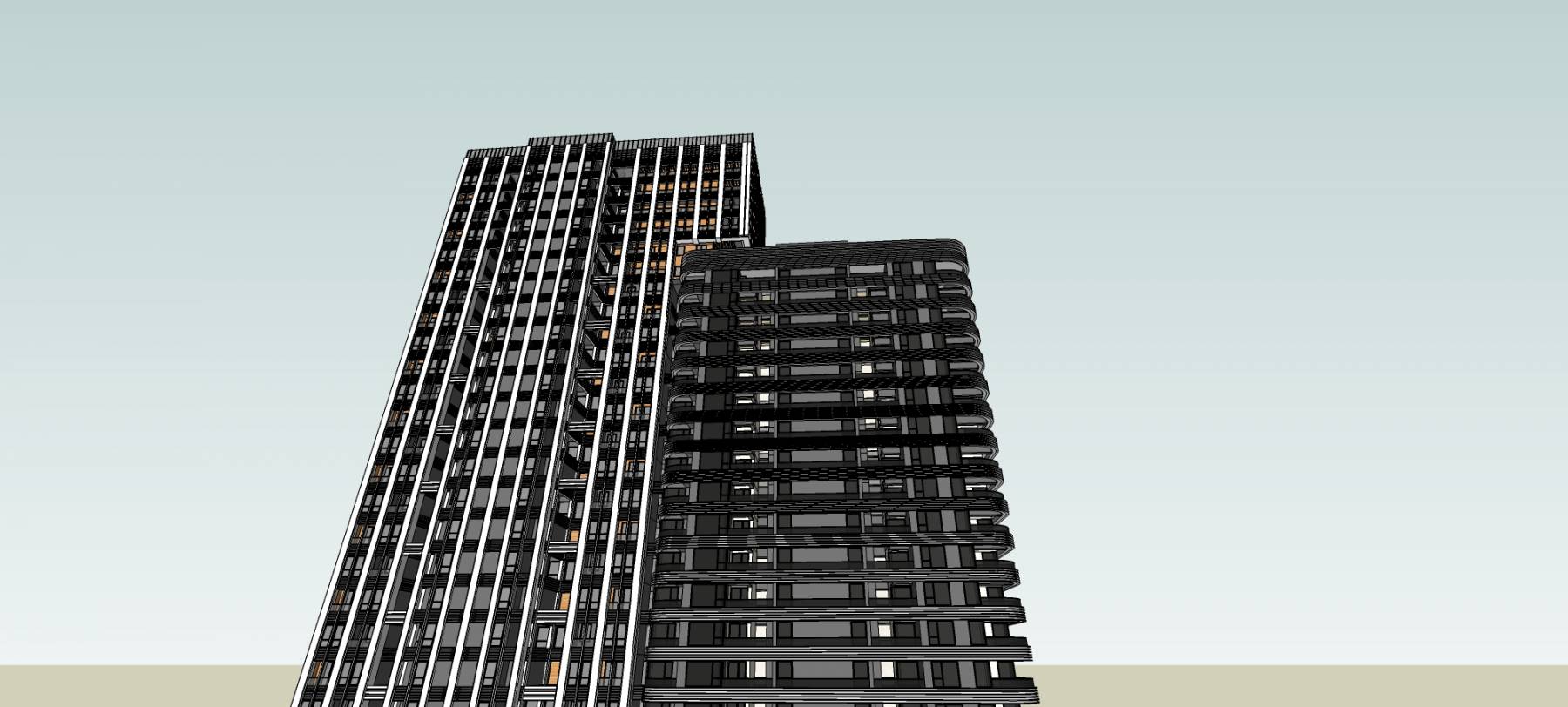 现代高层住宅公寓