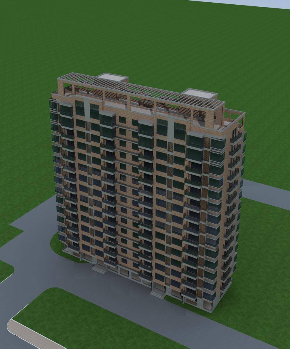 现代小高层住宅楼