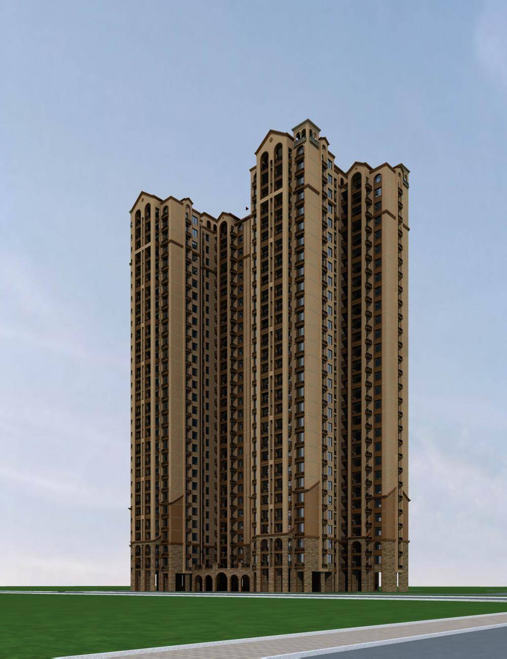 西班牙风格高层住宅楼