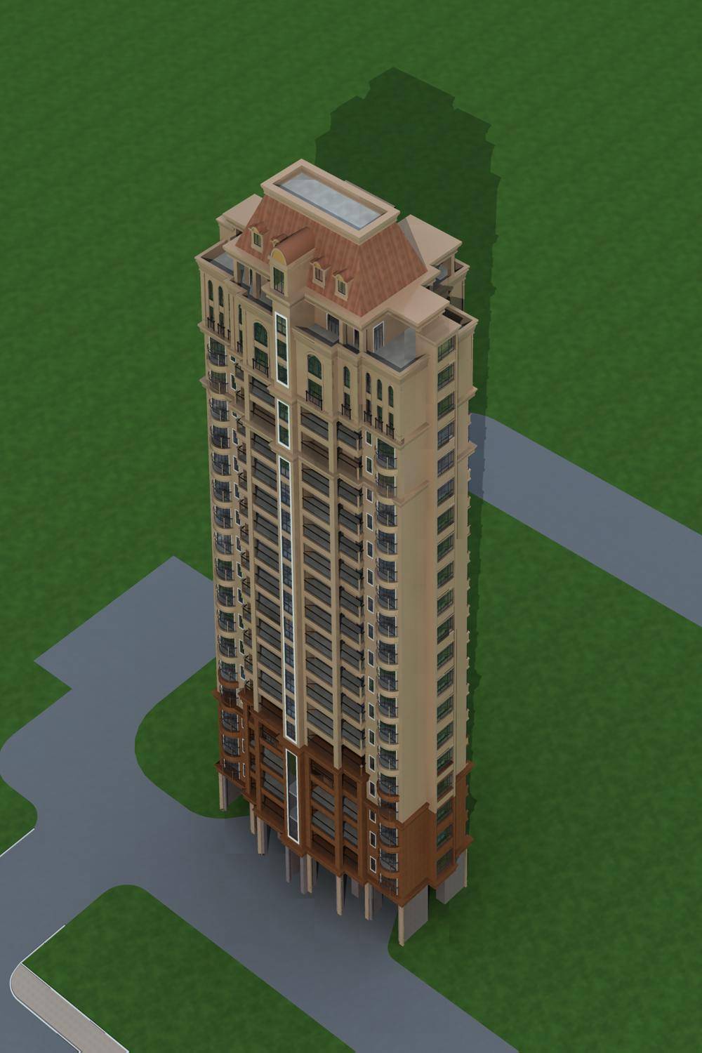 欧式高层住宅楼