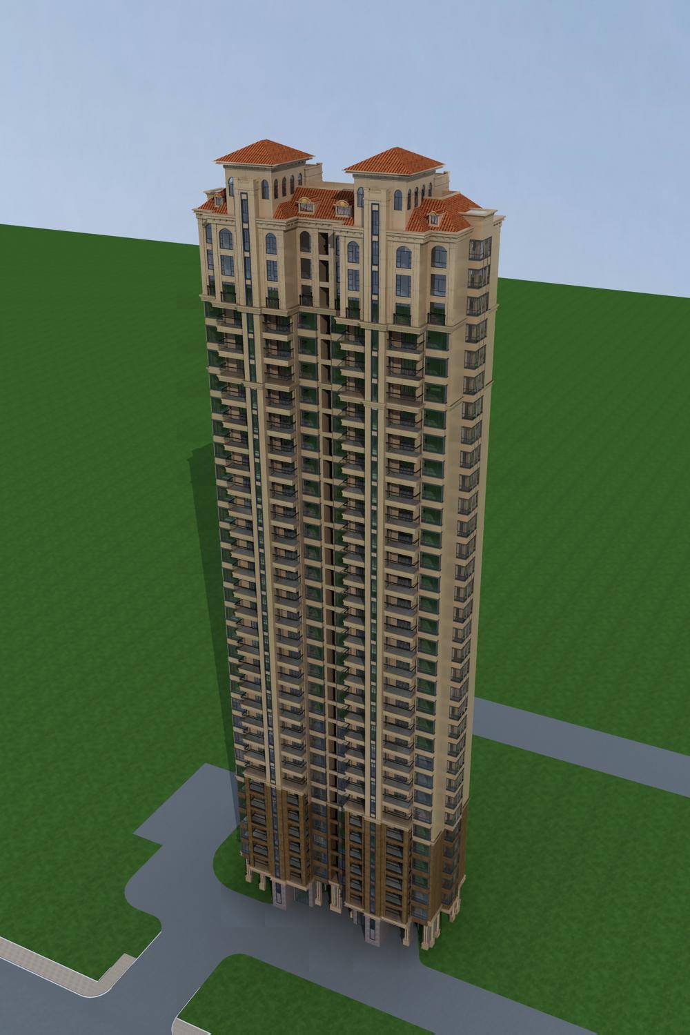 欧式高层住宅楼